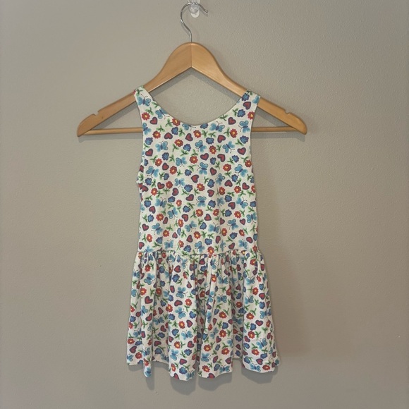 VINTAGE 90s Y2K Basic Editions Floral‎ Little Girls Sleeveless Dress Size 4/5 - Picture 1 of 7